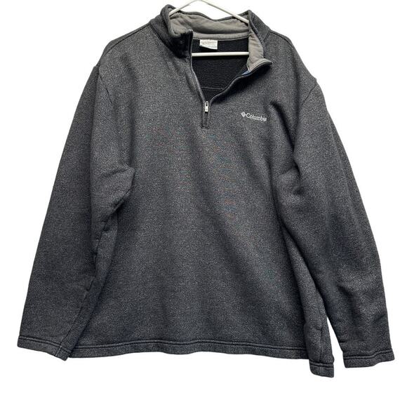 Columbia AM1534 Men Size XXL Grey Great Hart Mountain III 1.4 Zip Sweatshirt Rib - Picture 1 of 6